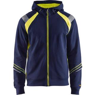 Blåkläder 3433 Hættetrøje full zip / Hættetrøje full zip - 3XL - Marineblå/High Vis Gul