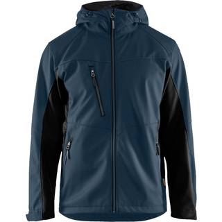 Blåkläder 4753 Softshell Jakke med hætte / Softshell Arbejdsjakke med hætte - S - Mørk Marineblå/Sort