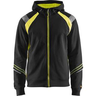 Blåkläder 3433 Hættetrøje full zip / Hættetrøje full zip - 2XL - Sort/High Vis Gul