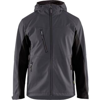 Blåkläder 4753 Softshell Jakke med hætte / Softshell Arbejdsjakke med hætte - M - Mellemgrå/Sort