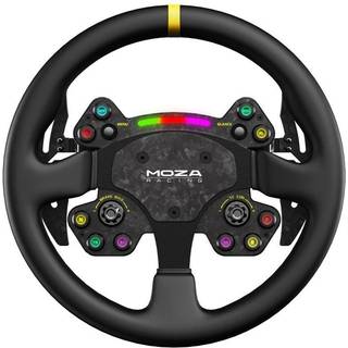 Moza Racing RS V2 Steering Wheel Round - Leather (33 cm) - Wireless Wheel - PC