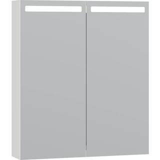 Scanbad Mido+ Top Spejlskab 70x60 cm m/2 låger - hvid højglans