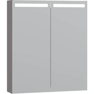 Scanbad Mido+ Top Spejlskab 70x60 cm m/2 låger - grå mat