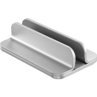 DELTACO Lodret holder til bærbar, aluminium, 11-17", sølv