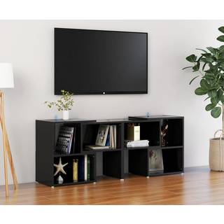 Tv-Skab 104X30X52 Cm Konstrueret Træ - Sort højglans