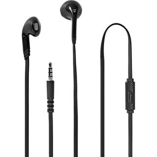 Nedis Kablede hovedtelefoner 1,20 m rundt kabel, In-Ear, Indbygget mikrofon, Sort