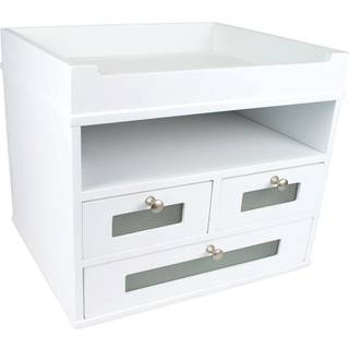 Victor Pure White Desktop Organizer 10.8 """" X 12.3 """" X 10.8 """"