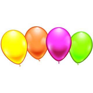 Neonfarvede UV balloner (Mix, 100 stk.)