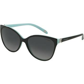 Tiffany Kvinde TF4089B 8055T3 Solbriller Acetat Sort Grå Cat Eye Polariseret Skygge