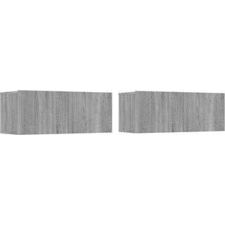 Tv-Skabssæt 6 Dele Konstrueret Træ - 100 cm / Grå sonoma-eg