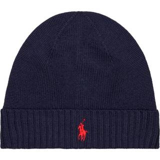 Polo Ralph Lauren Herren Mütze blau Schur-Wolle