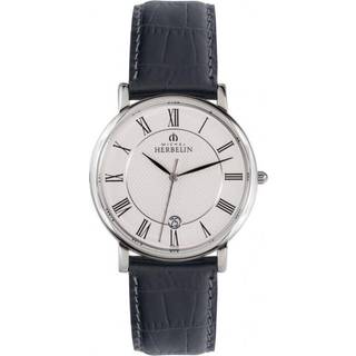 Herbelin 12248AP08 Classique Black Leather Strap Watch - W0398