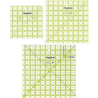 Dritz Omnigrip 6.5in 8.5in 10.5in Combo Pack Quilting Lineal 6 """" med 6 """" syet i garnklar