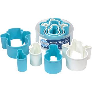 R&M International Snowman Cookie og Biscuit Cutters Assorterede st?rrelser Lyse farver 5-delt s?t