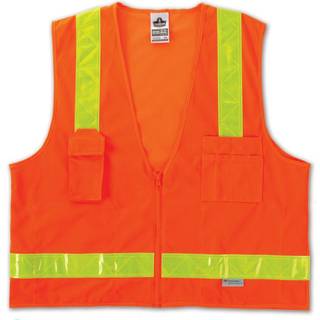 Ergodyne Glowear 8250ZHG Klasse-2 Hi-Gloss Surveyors Safety Vest Orange 4XL/5XL