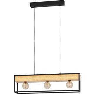 EGLO Libertad 1 Langbord 3L E27 Sort/Træ