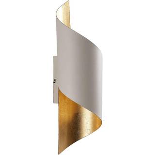 Lindby væglampe Vanni, sort/guld, metal, højde 57 cm