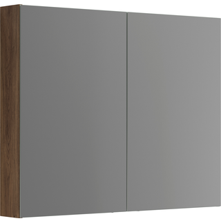 Scanbad Luna Style Spejlskab 80x100 cm m/2 låger - brun eg