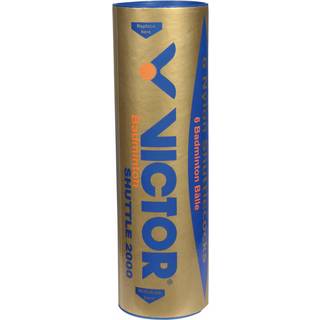 Victor Nylon Shuttle 2000 Guld Badminton Fjerbold med Portugisisk Kork Medium Speed