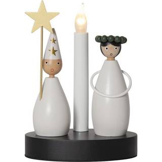 Star Trading - Advent Candlestick Christmas Joy - White - 21 cm