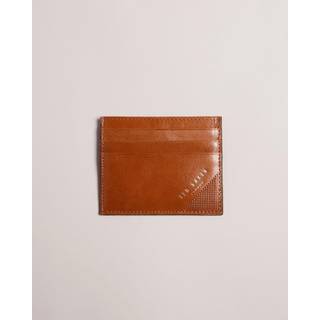 Ted Baker Ted Baker Brown Raffle Embossed Corner Leather Card Holder