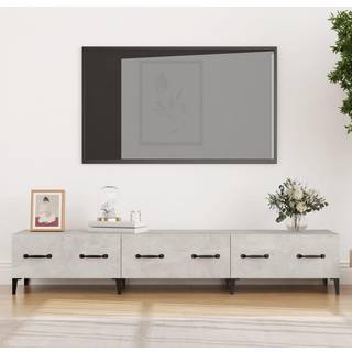 tv-bord 150x34,5x30 cm konstrueret træ betongrå