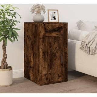 skrivebordsskab 40x49x75 cm konstrueret træ røget egetræsfarve