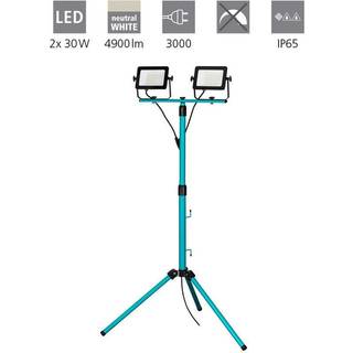 EGLO Arbejdslampe Stativ 2X30W 2X2500Lm Ip65 Turkis