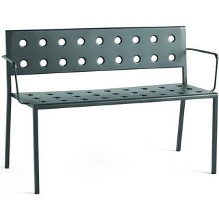 Hay Balcony Dining Bench W. Arm - Dark forest