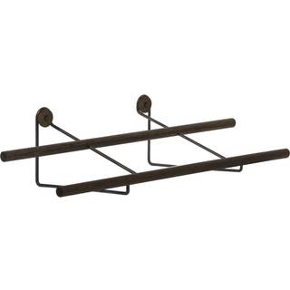 Shoe Rack - We Do Wood - Small Smoked Oak / Black Mounting Bracket