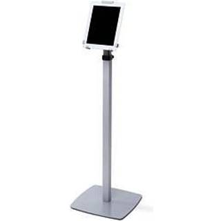 Tabletholder gulv med teleskopstang - sølv - 10"