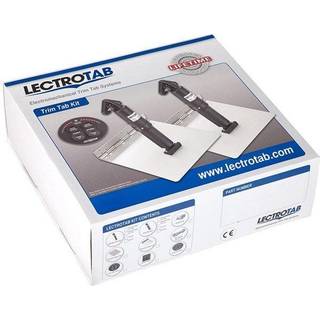 Trimplanssæt Lectrotab, 9 x 9" (23 x 23 cm), til både 14 - 19 fod (4 - 6 m), elektrisk, 12 V, aluminium, med trimplan + cylindre