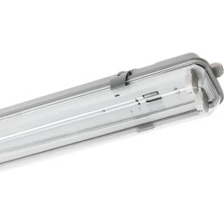 Limea T8 LED armatur - Til 2x 120cm LED rør, IP65 vandtæt, gennemfortrådet, uden rør