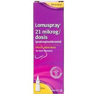 Lomuspray 21 mikrogram/dosis (Håndkøb, apoteksforbeholdt) (Håndkøb, apoteksforbeholdt) 180 dosis Næsespray, opløsning