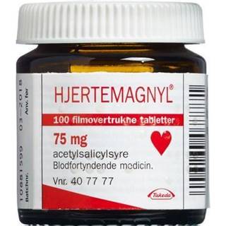 Hjertemagnyl 75 mg (Håndkøb, apoteksforbeholdt) 100 stk Filmovertrukne tabletter