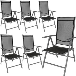 Klapstol i aluminium - anthrazit,Sæt med 6 stk.
