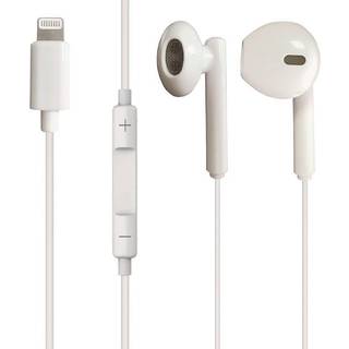 Lippa MFi Lightning in-ear høretelefoner, Hvid