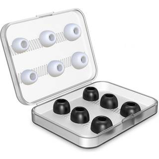 NEW BEE AirPods Pro Ørepropper S / M / L - 6 Par - Sort / Hvid