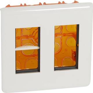 Legrand Mosaic arb.station planf.+ramme 2x4m hvi