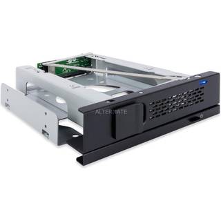 Icy dock 1x 3.5" SATA 1x 5.25" bay mobile rack fanless keyl