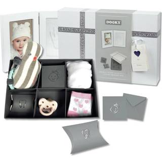 Dooky Luxury Memory Box Double Frame Handprint sæt til babyaftryk 1 stk. - 1 stk.