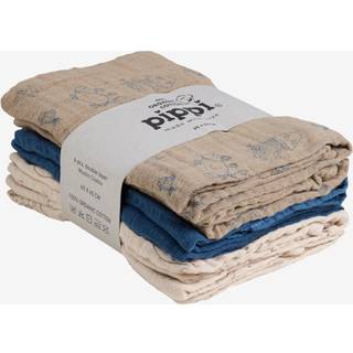 Pippi Tæpper/ Stofbleer i Musselin 6-Pak, China Blue
