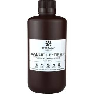 PrimaCreator Value Vand Vaskbart UV Resin - 1000 ml - Hvid