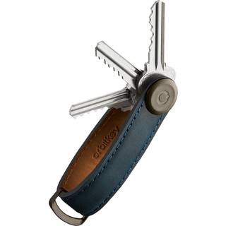 Orbitkey 2.0 nøglering i skind (CRAZY HORSE BLUE)