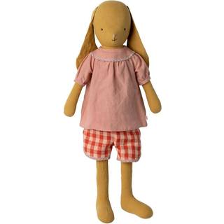 Maileg Kanin str. 5, støvet gul, Bluse og shorts