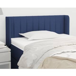 Sengegavl Med Kanter 83X16X78/128 Cm Stof - Blå / 93 x 16 x 78/88 cm