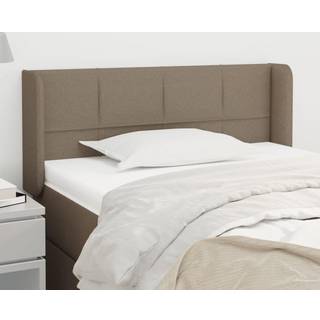 Sengegavl Med Kanter 83X16X78/128 Cm Stof - Gråbrun / 93 x 16 x 78/88 cm