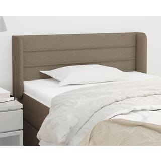 Sengegavl Med Kanter 83X16X78/128 Cm Stof - Gråbrun / 93 x 16 x 78/88 cm