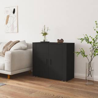 skænk 80x33x70 cm konstrueret træ sort