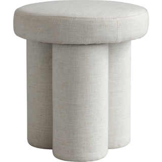 101 Copenhagen Seating - 'Big Foot Stool', linen in White Plywood, foam & linen